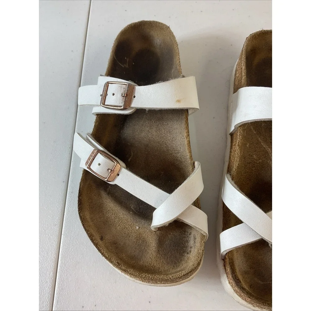 Birkenstock‎ Mayari Birko-Flor Sandal Women's 36 US 5.5 Soft Foot Bed White